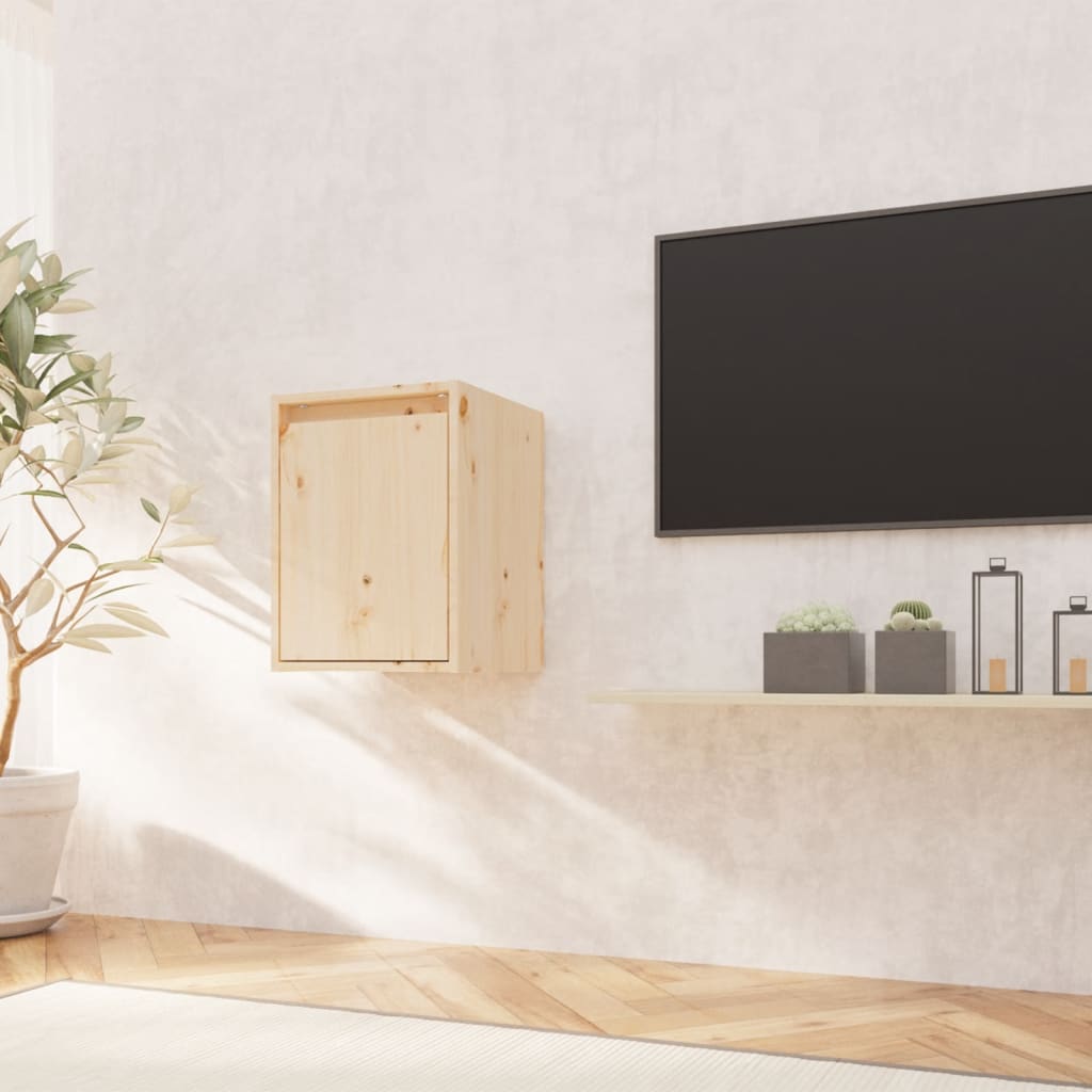 Wandkast 30X30X40 Cm Massief Grenenhout