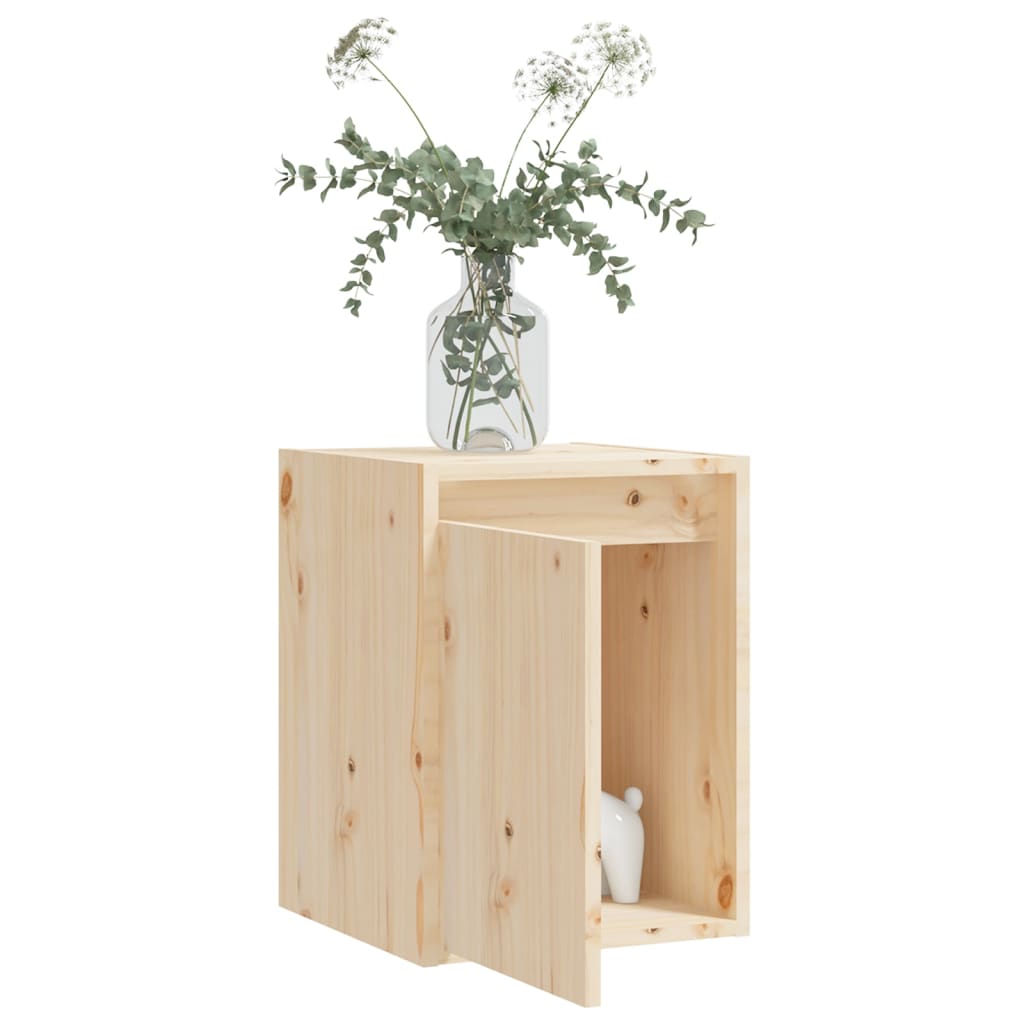 Wandkasten 2 St 30X30X40 Cm Massief Grenenhout