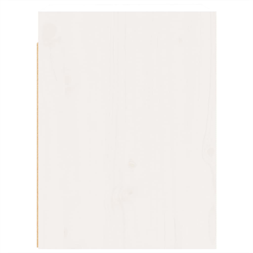 Wandkasten 2 St 30X30X40 Cm Massief Grenenhout Wit