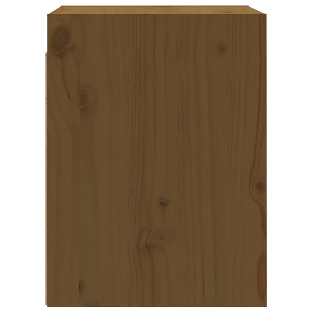Wandkast 30X30X40 Cm Massief Grenenhout Honingbruin