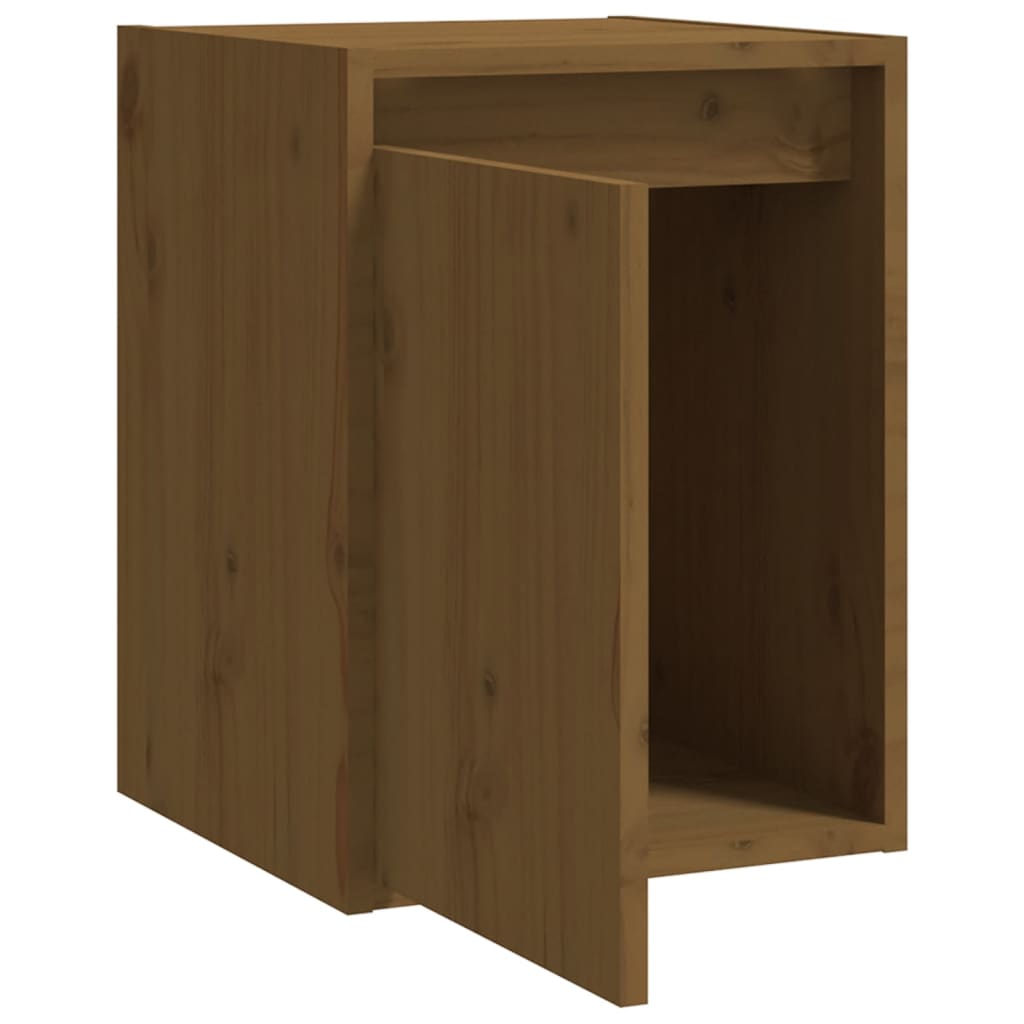 Wandkast 30X30X40 Cm Massief Grenenhout Honingbruin
