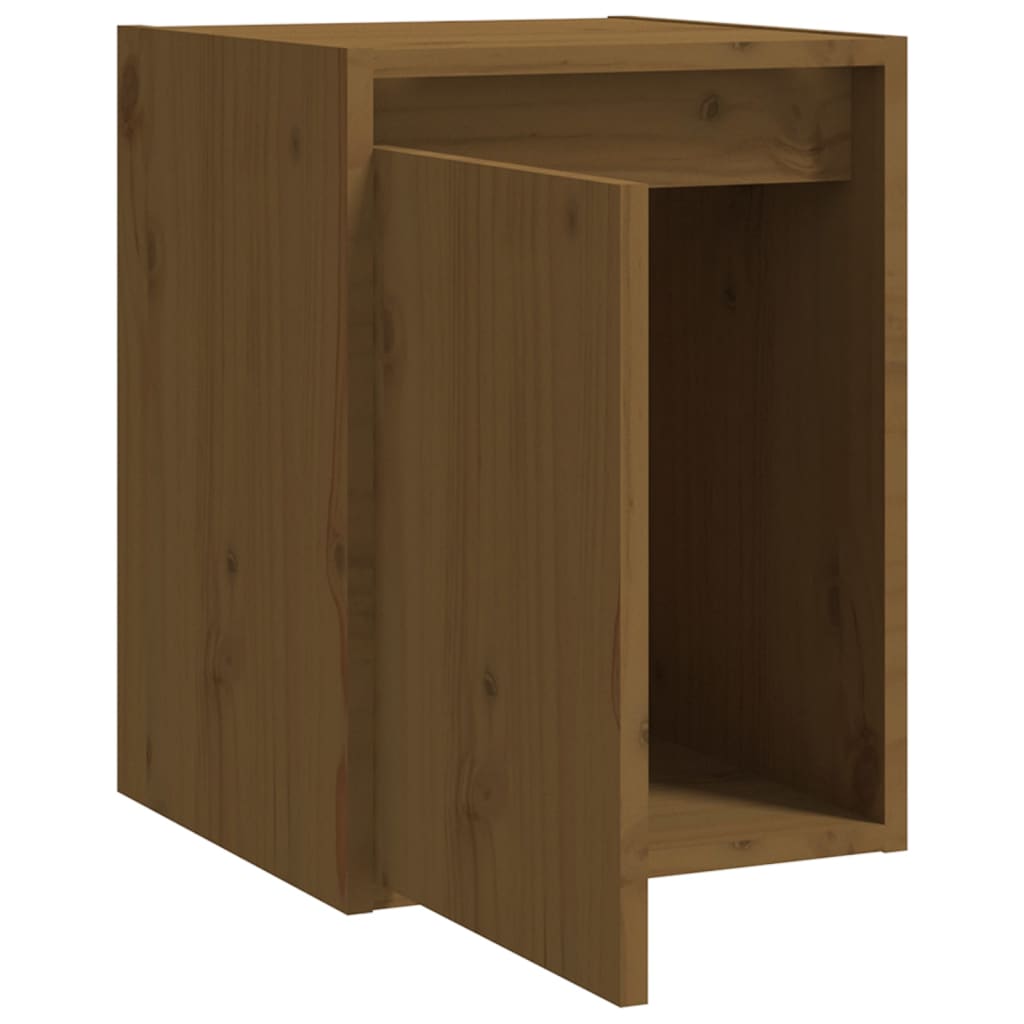 Wandkasten 2 St 30X30X40 Cm Massief Grenenhout Honingbruin