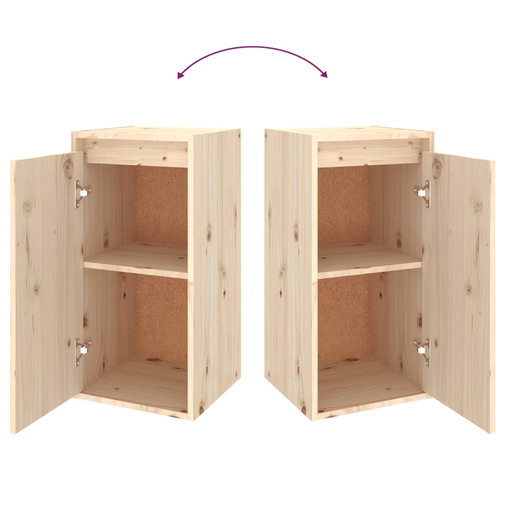 Wandkast 30X30X60 Cm Massief Grenenhout