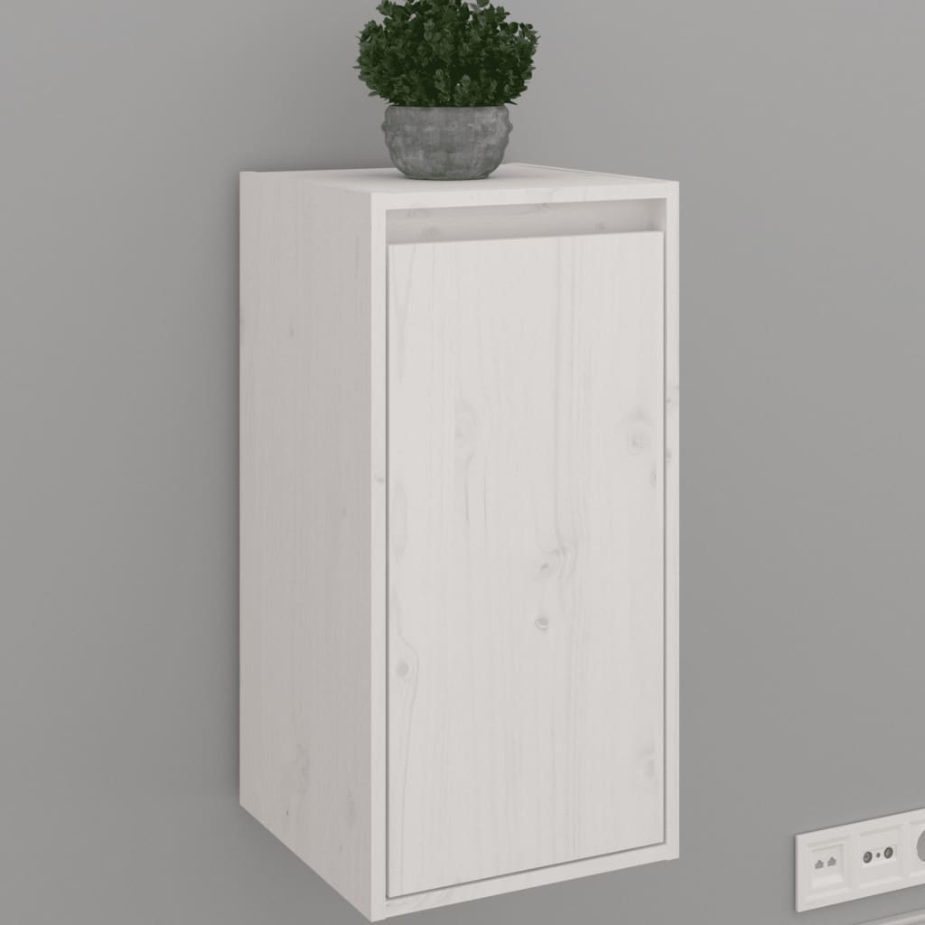 Wandkasten 2 St 30X30X60 Cm Massief Grenenhout Wit