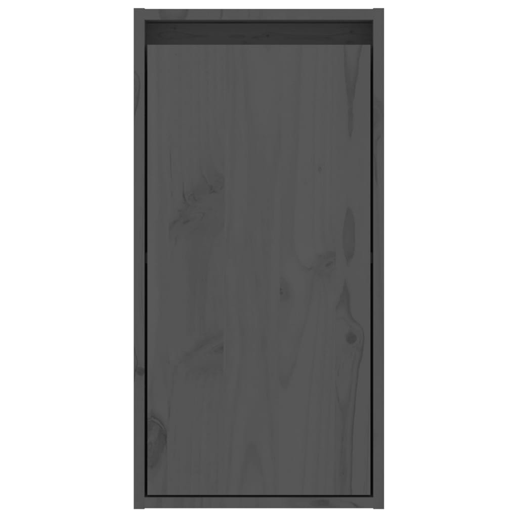 Wandkasten 2 St 30X30X60 Cm Massief Grenenhout Grijs