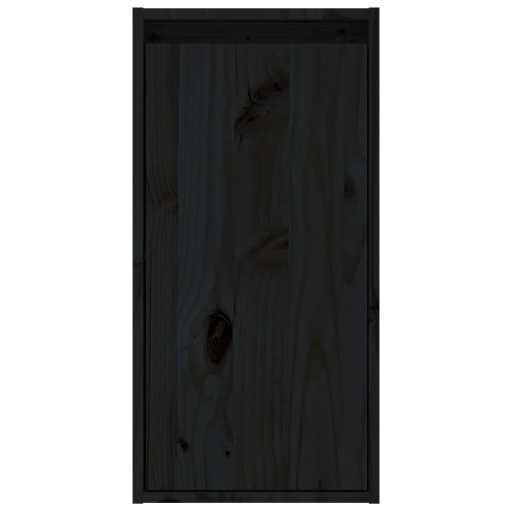 Wandkast 30X30X60 Cm Massief Grenenhout Zwart