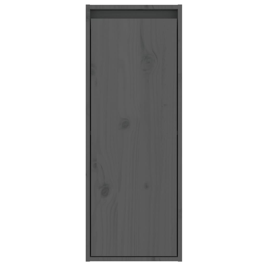 Wandkasten 2 St 30X30X80 Cm Massief Grenenhout Grijs
