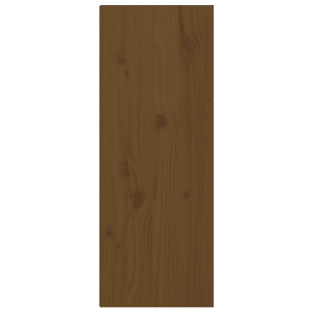 Wandkasten 2 St 30X30X80 Cm Massief Grenenhout Honingbruin