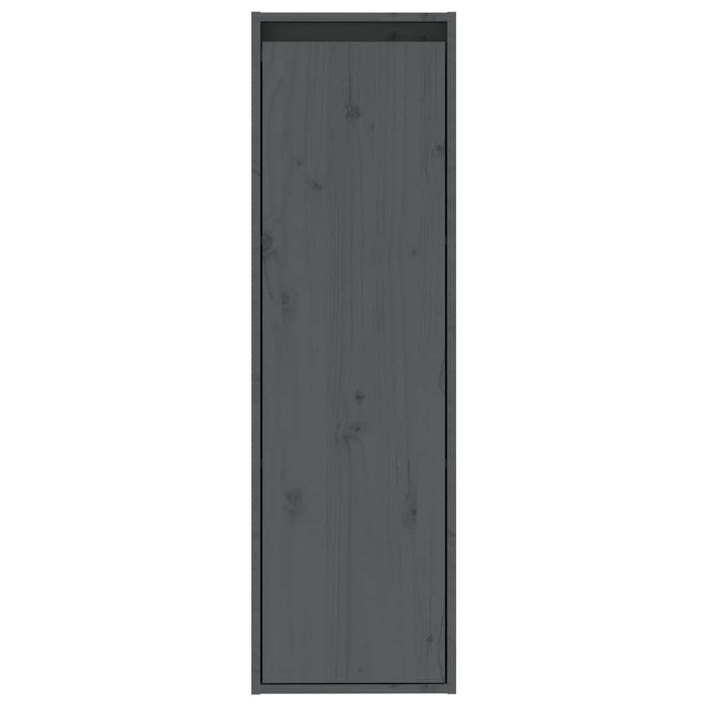Wandkast 30X30X100 Cm Massief Grenenhout Grijs