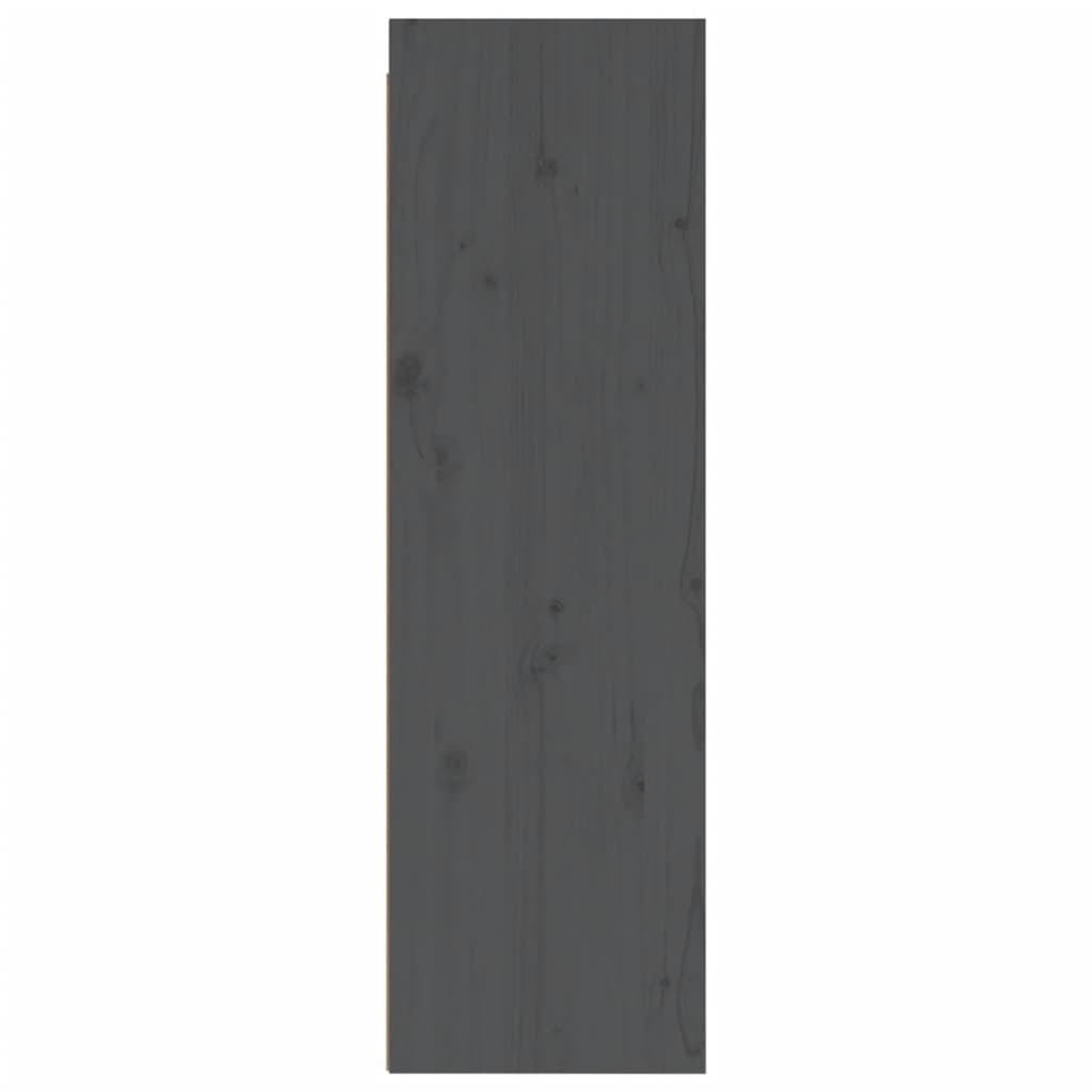 Wandkast 30X30X100 Cm Massief Grenenhout Grijs