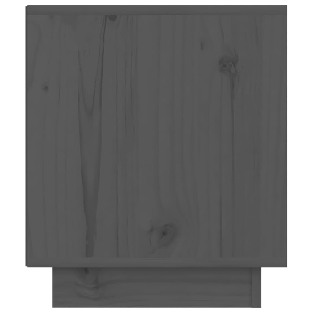 Nachtkastjes 2 St 40X34X40 Cm Massief Grenenhout Grijs