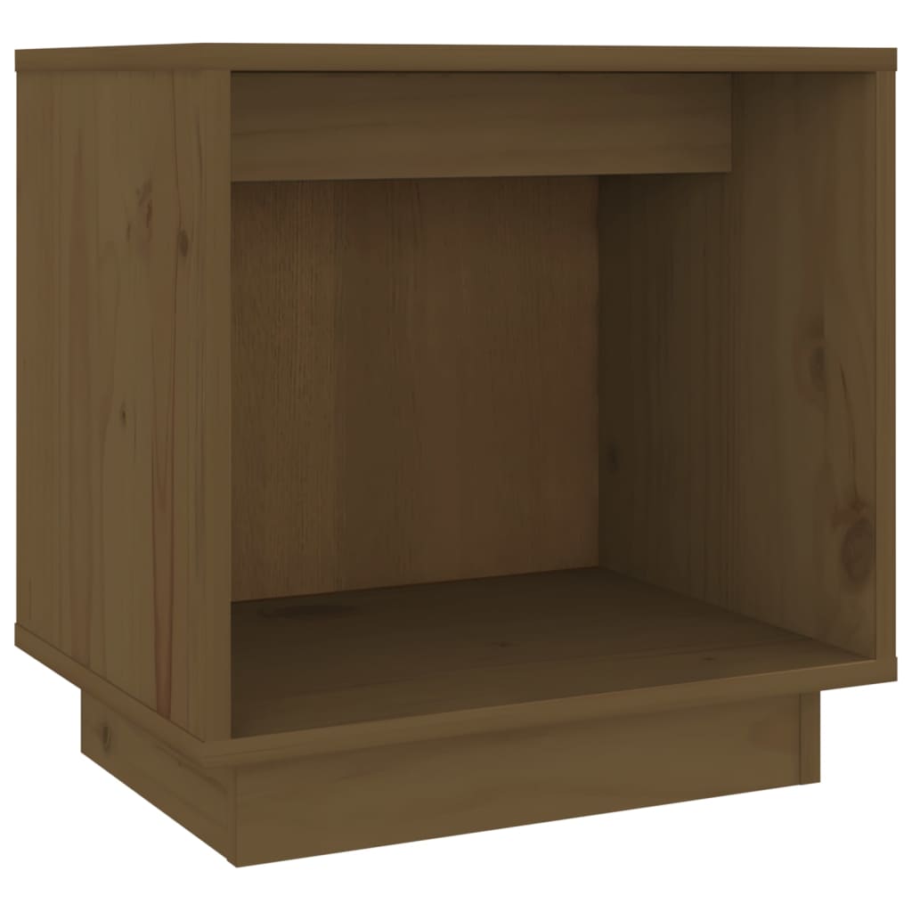 Nachtkastje 40X30X40 Cm Massief Grenenhout Honingbruin