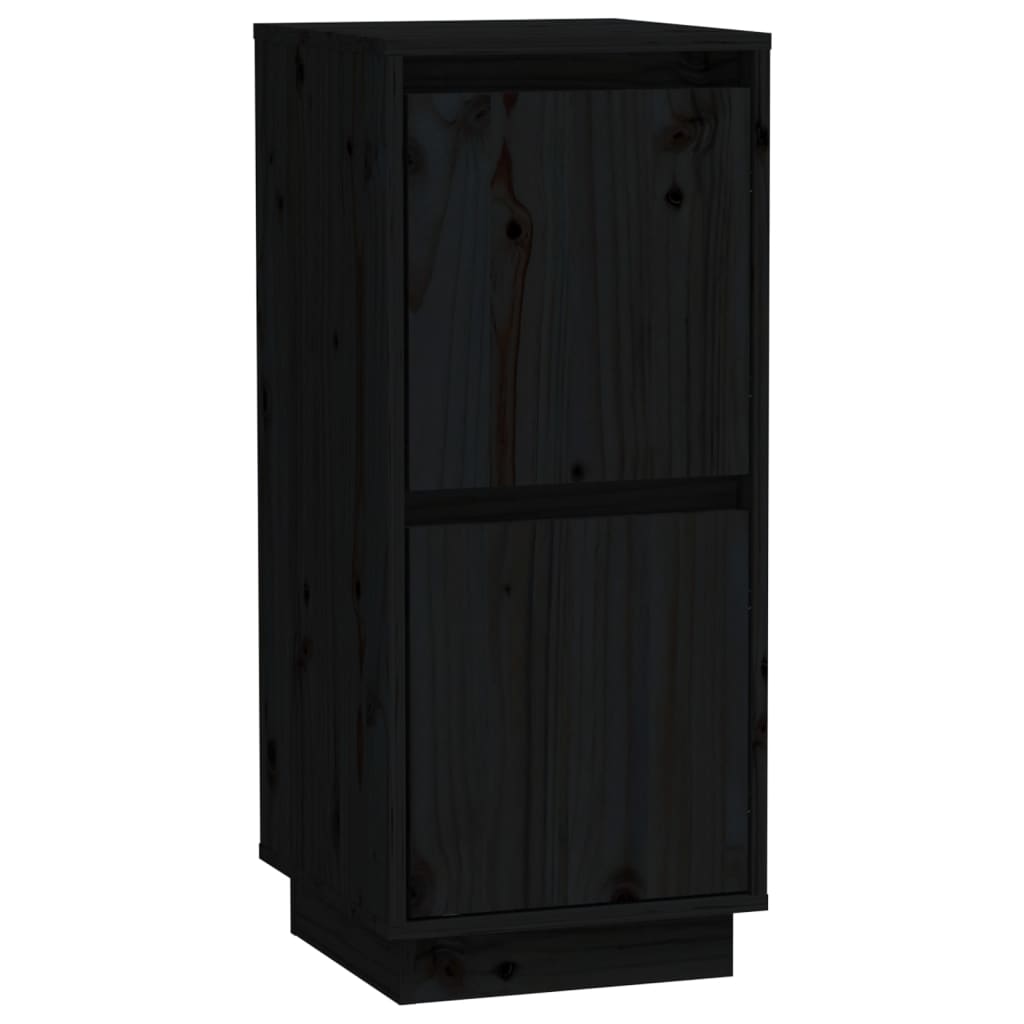 Dressoirs 2 St 31,5X34X75 Cm Massief Grenenhout Zwart