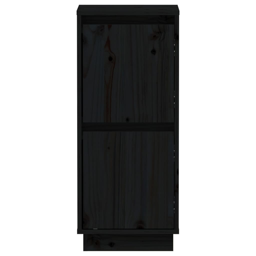 Dressoirs 2 St 31,5X34X75 Cm Massief Grenenhout Zwart