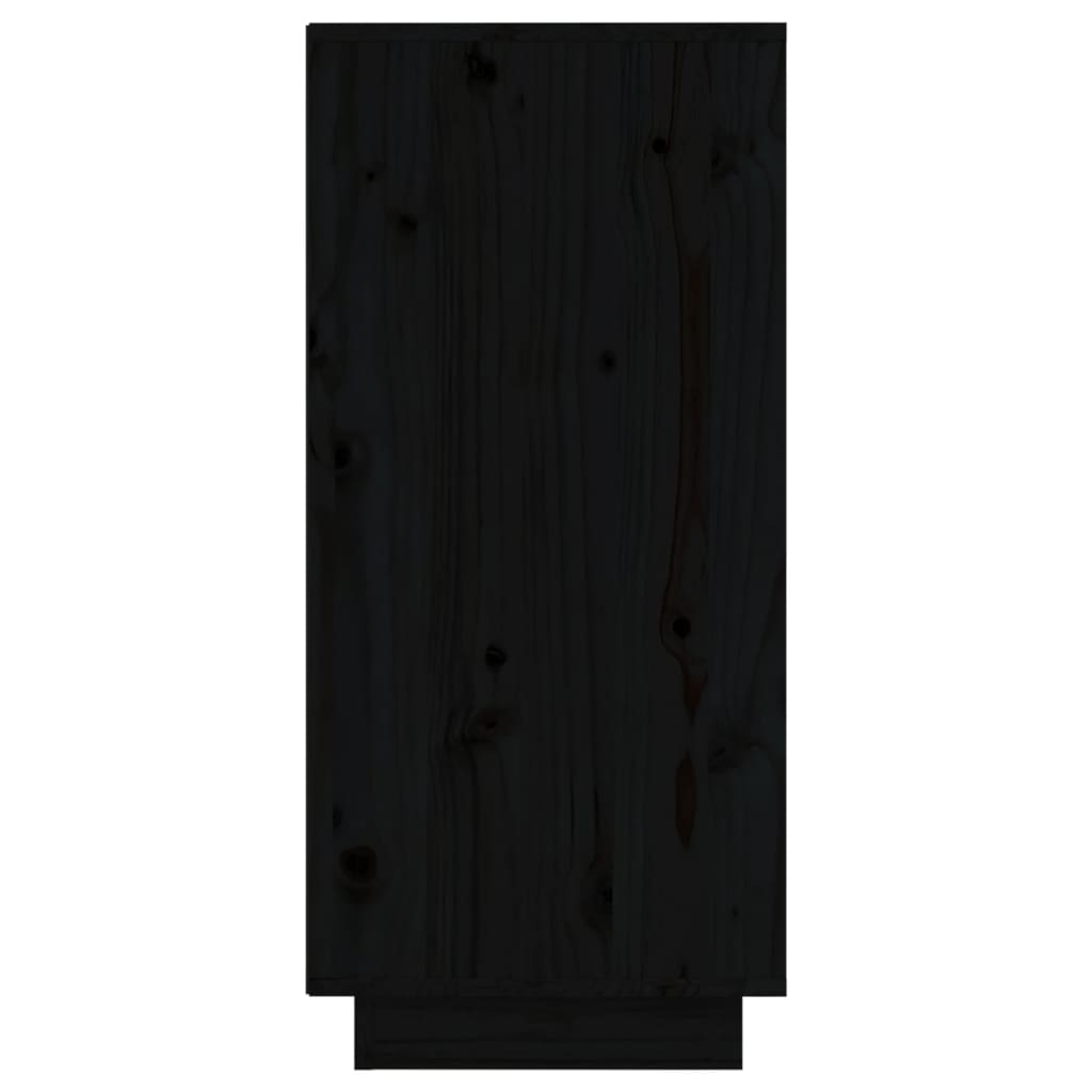 Dressoirs 2 St 31,5X34X75 Cm Massief Grenenhout Zwart