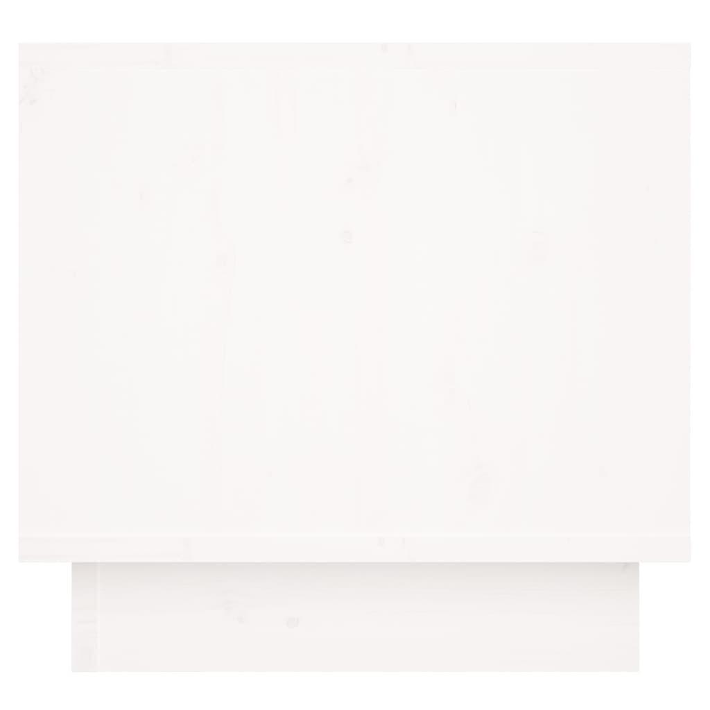 Nachtkastjes 2 St 35X34X32 Cm Massief Grenenhout Wit