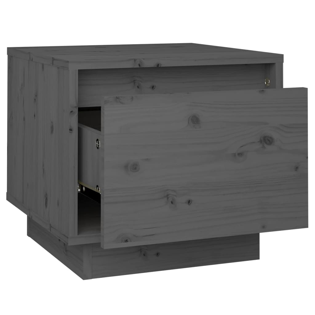 Nachtkastjes 2 St 35X34X32 Cm Massief Grenenhout Grijs