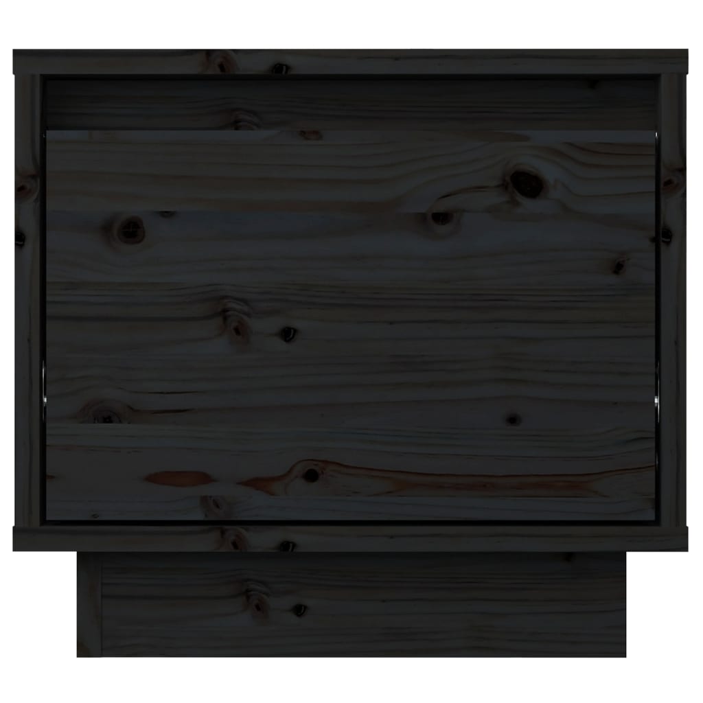 Nachtkastjes 2 St 35X34X32 Cm Massief Grenenhout Zwart