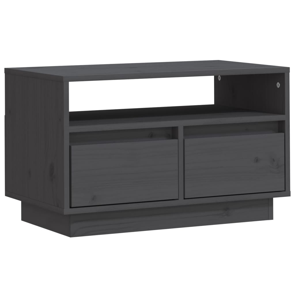 Tv-Meubel 60X35X37 Cm Massief Grenenhout Grijs