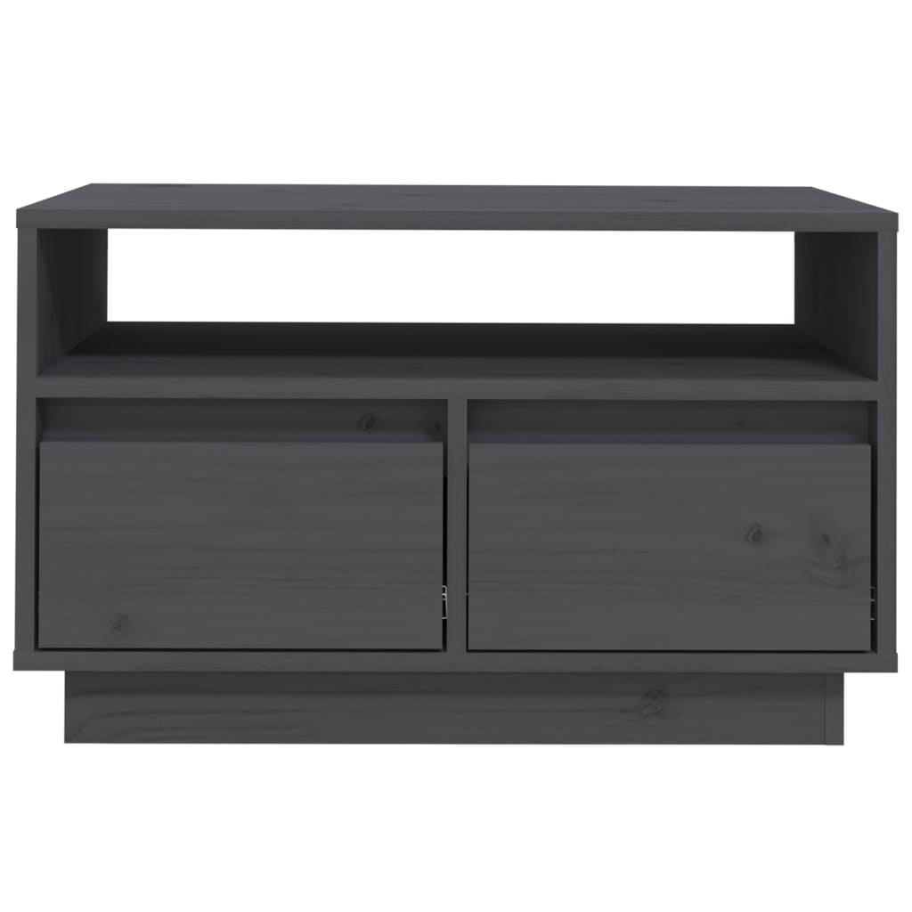 Tv-Meubel 60X35X37 Cm Massief Grenenhout Grijs