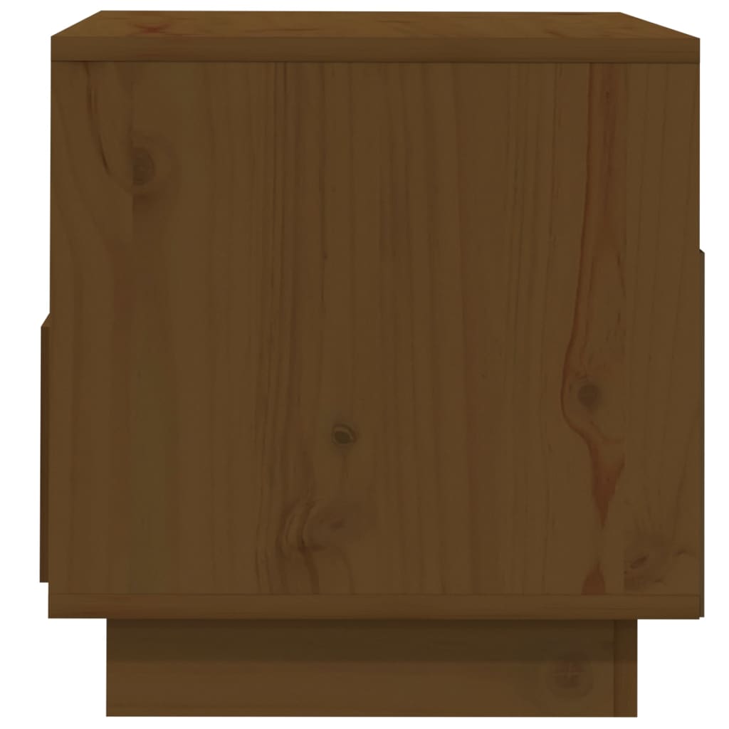 Tv-Meubel 60X35X37 Cm Massief Grenenhout Honingbruin