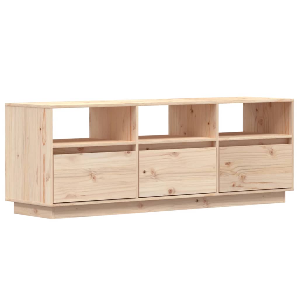 Tv-Meubel 140X37X50 Cm Massief Grenenhout