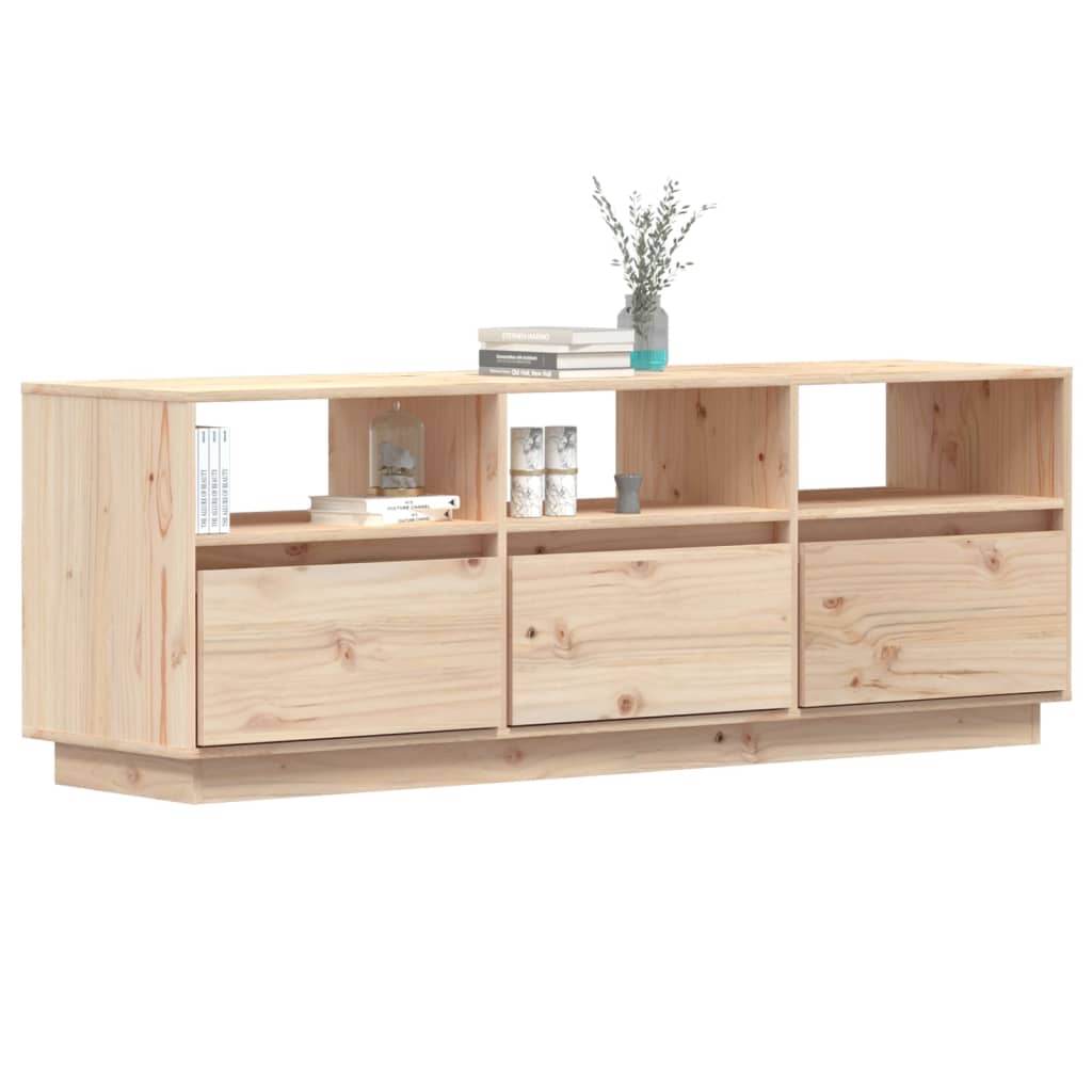 Tv-Meubel 140X37X50 Cm Massief Grenenhout