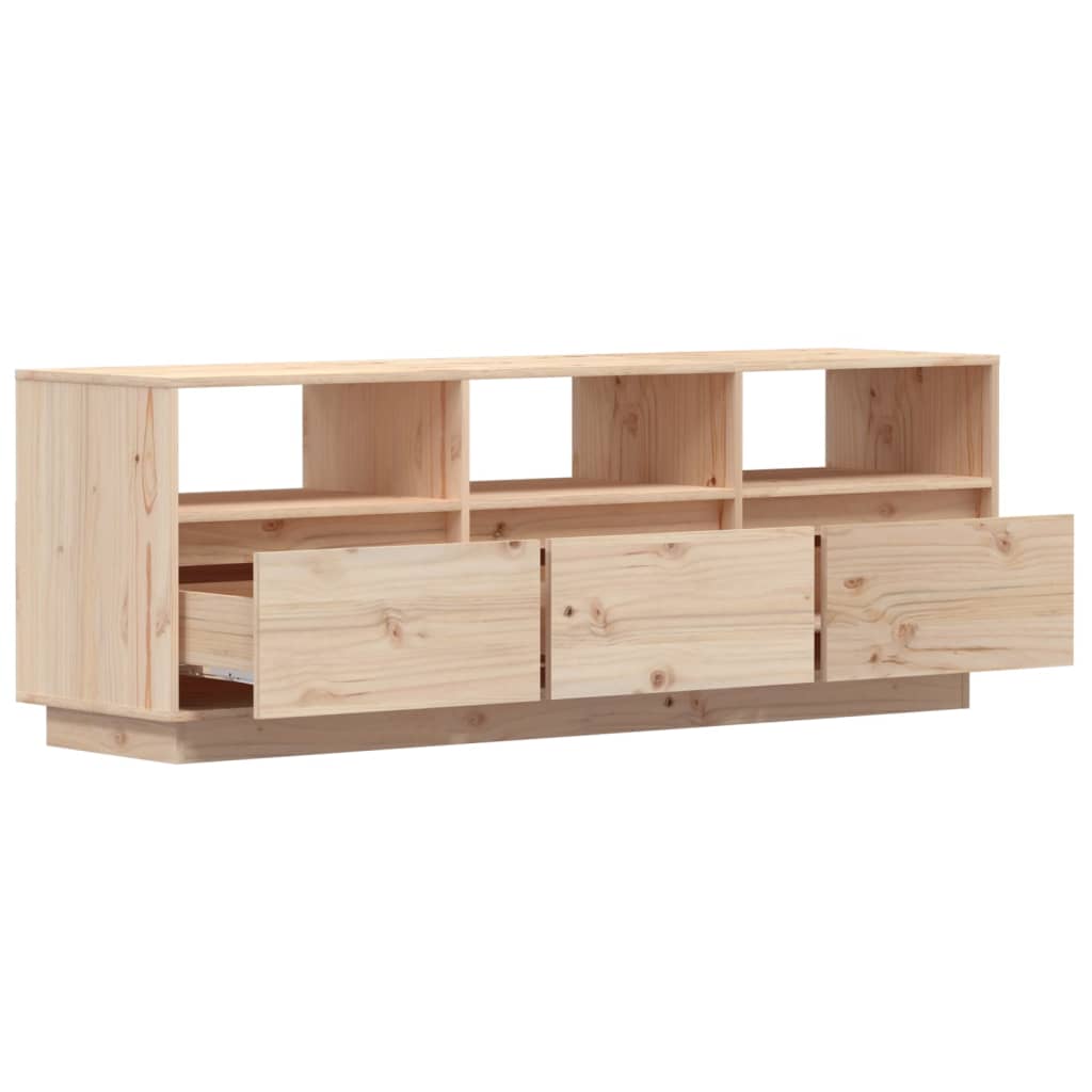 Tv-Meubel 140X37X50 Cm Massief Grenenhout