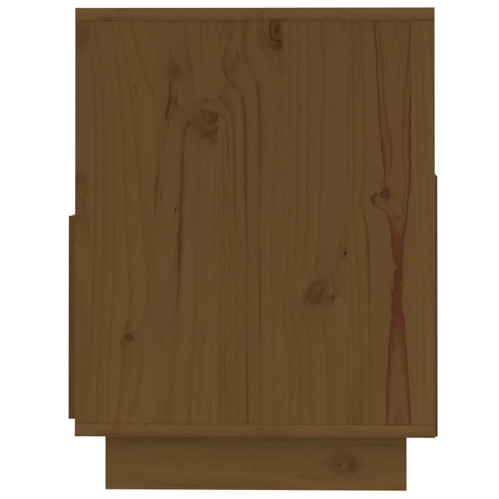 Tv-Meubel 140X37X50 Cm Massief Grenenhout Honingbruin