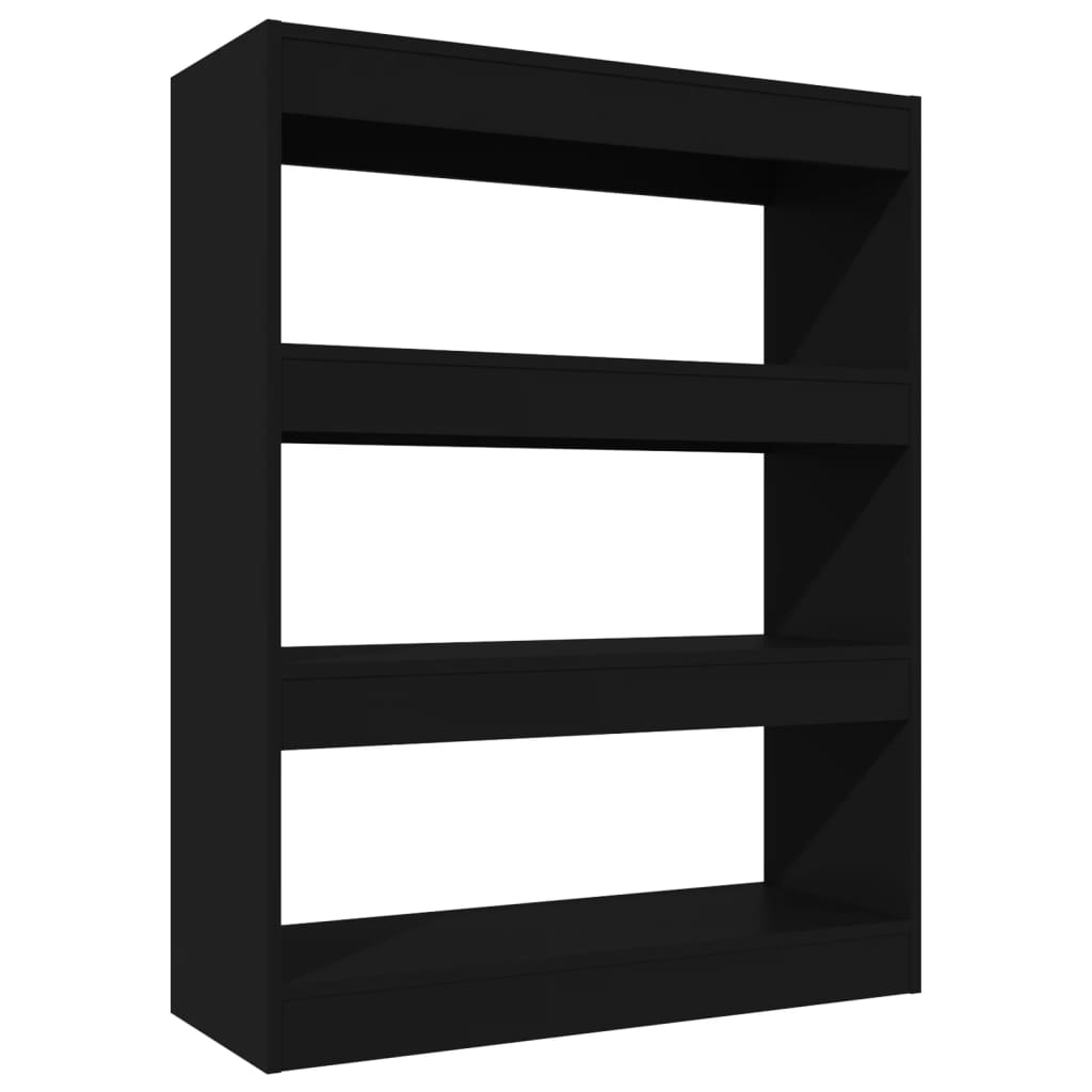 Boekenkast/Kamerscherm 80X30X103 Cm Bewerkt Hout Zwart