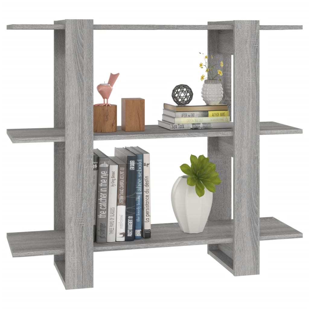 Boekenkast/Kamerscherm 100X30X87 Cm Grijs Sonoma Eikenkleurig
