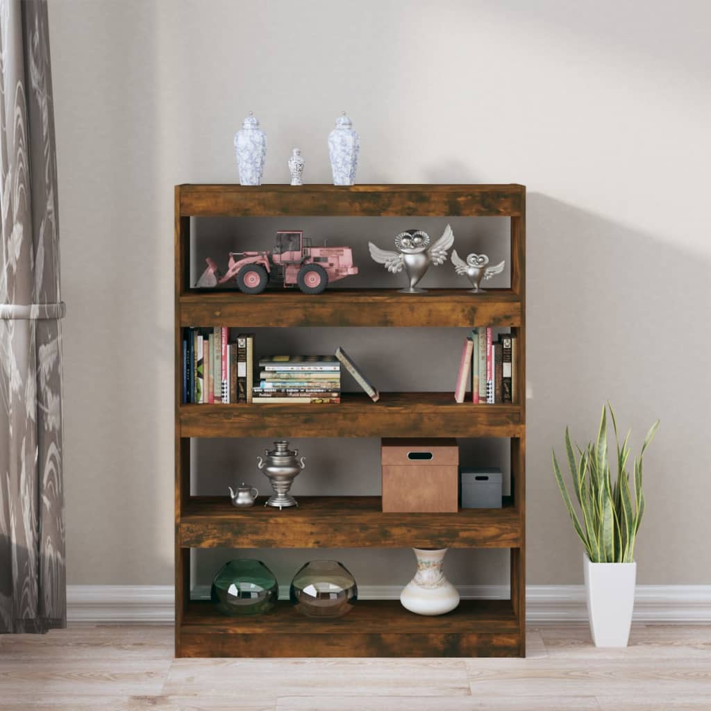 Boekenkast/Kamerscherm 100X30X135 Cm Gerookt Eikenkleurig