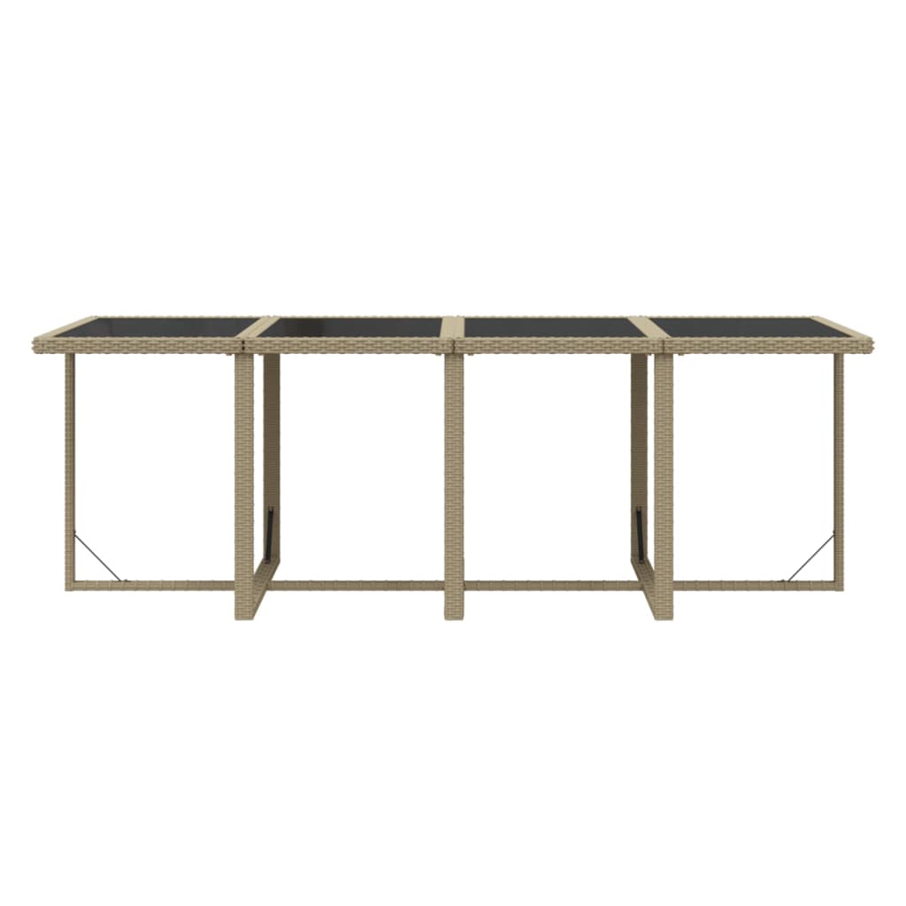 9-Delige Tuinset Met Kussens Poly Rattan Beige