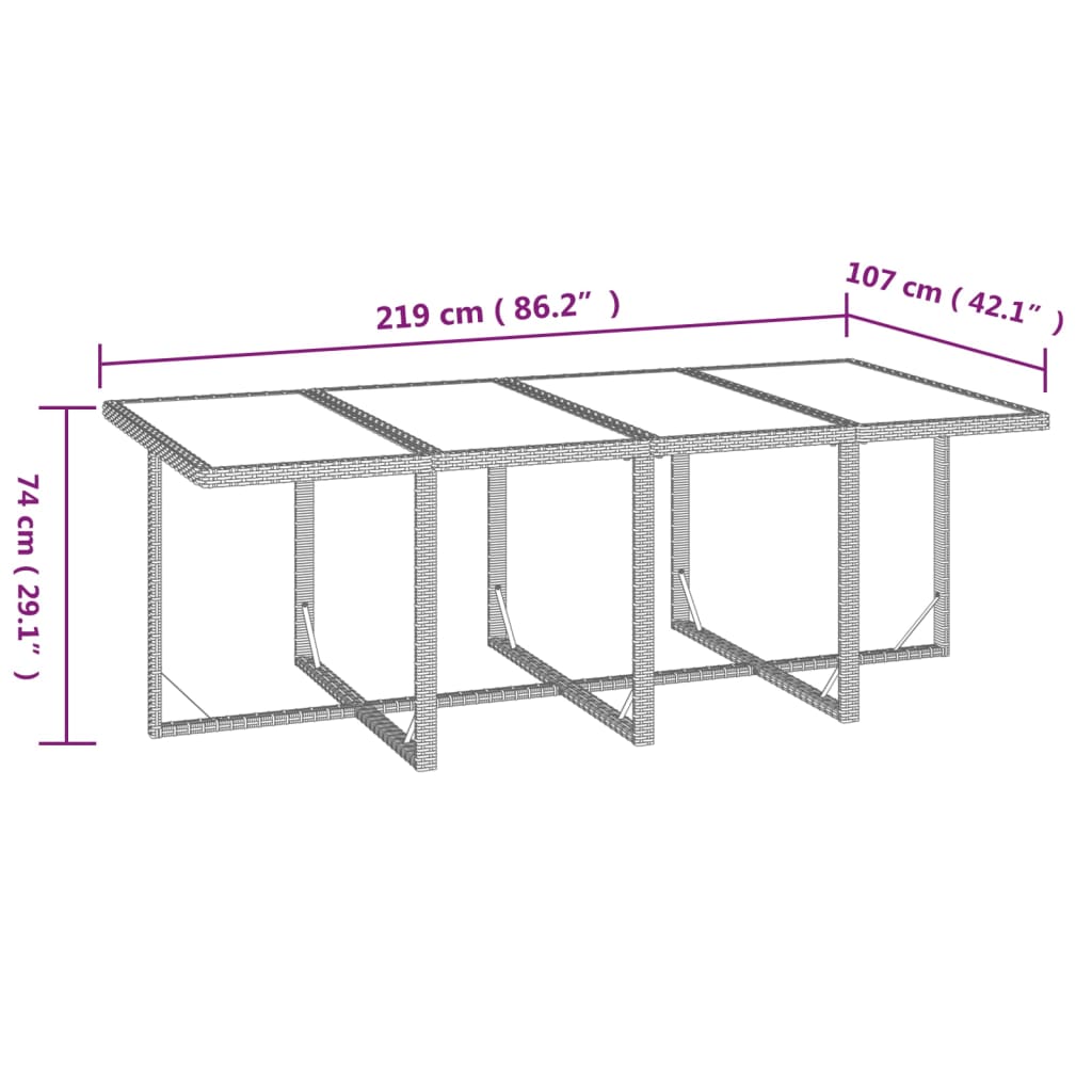 9-Delige Tuinset Met Kussens Poly Rattan Beige