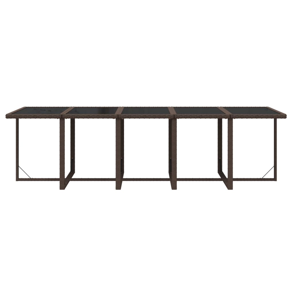 15-Delige Tuinset Met Kussens Poly Rattan Bruin