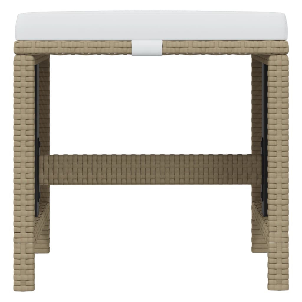 15-Delige Tuinset Met Kussens Poly Rattan Beige