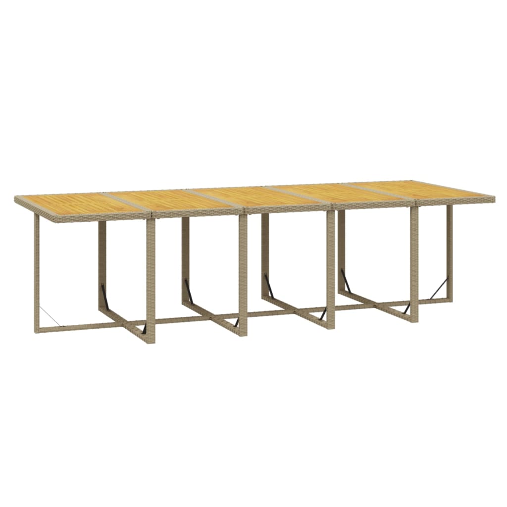 15-Delige Tuinset Met Kussens Poly Rattan Beige