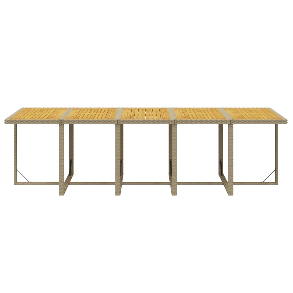 15-Delige Tuinset Met Kussens Poly Rattan Beige