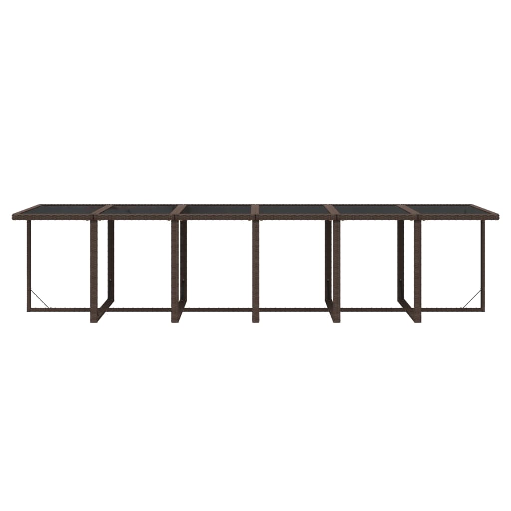17-Delige Tuinset Met Kussens Poly Rattan Bruin