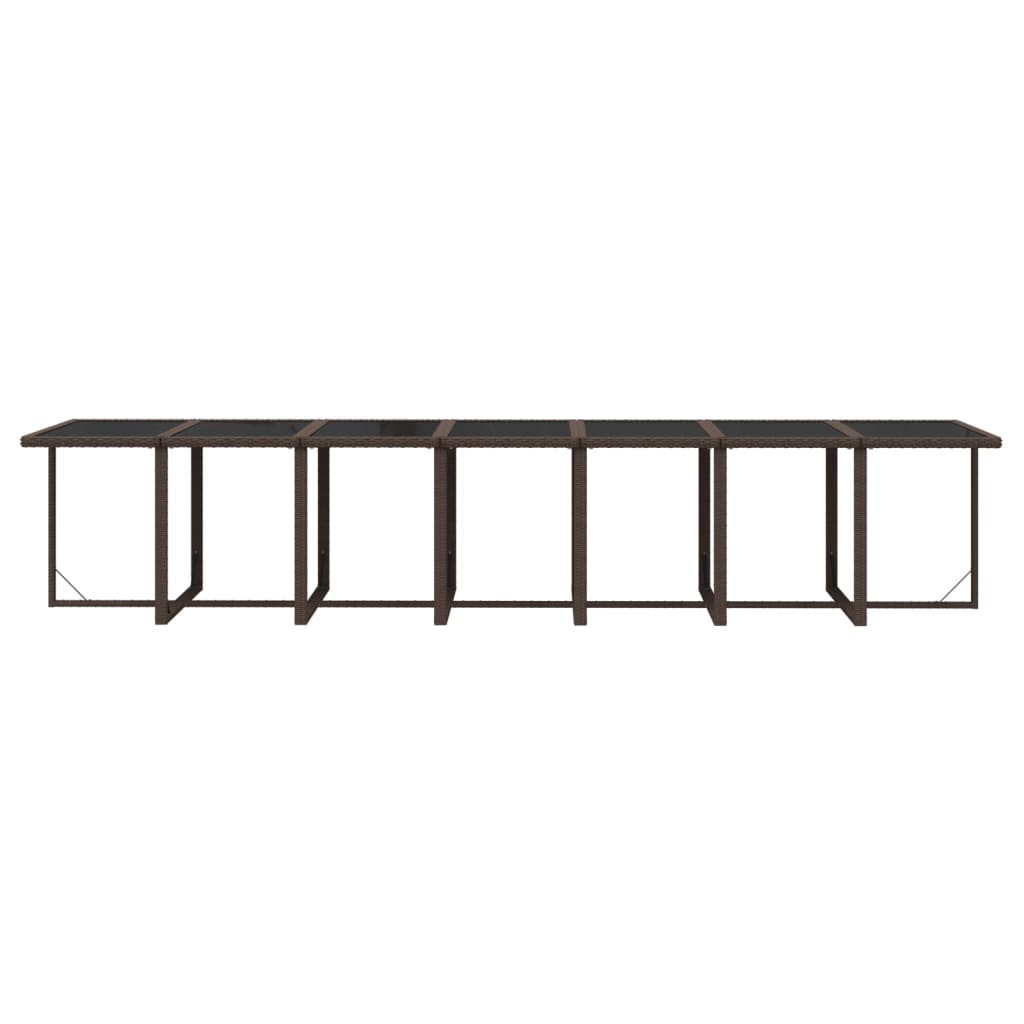 19-Delige Tuinset Met Kussens Poly Rattan Bruin