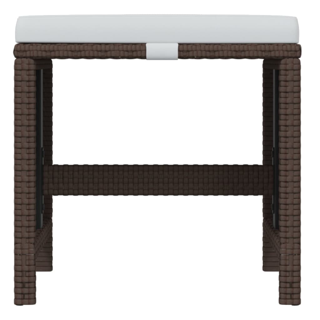 19-Delige Tuinset Met Kussens Poly Rattan Bruin