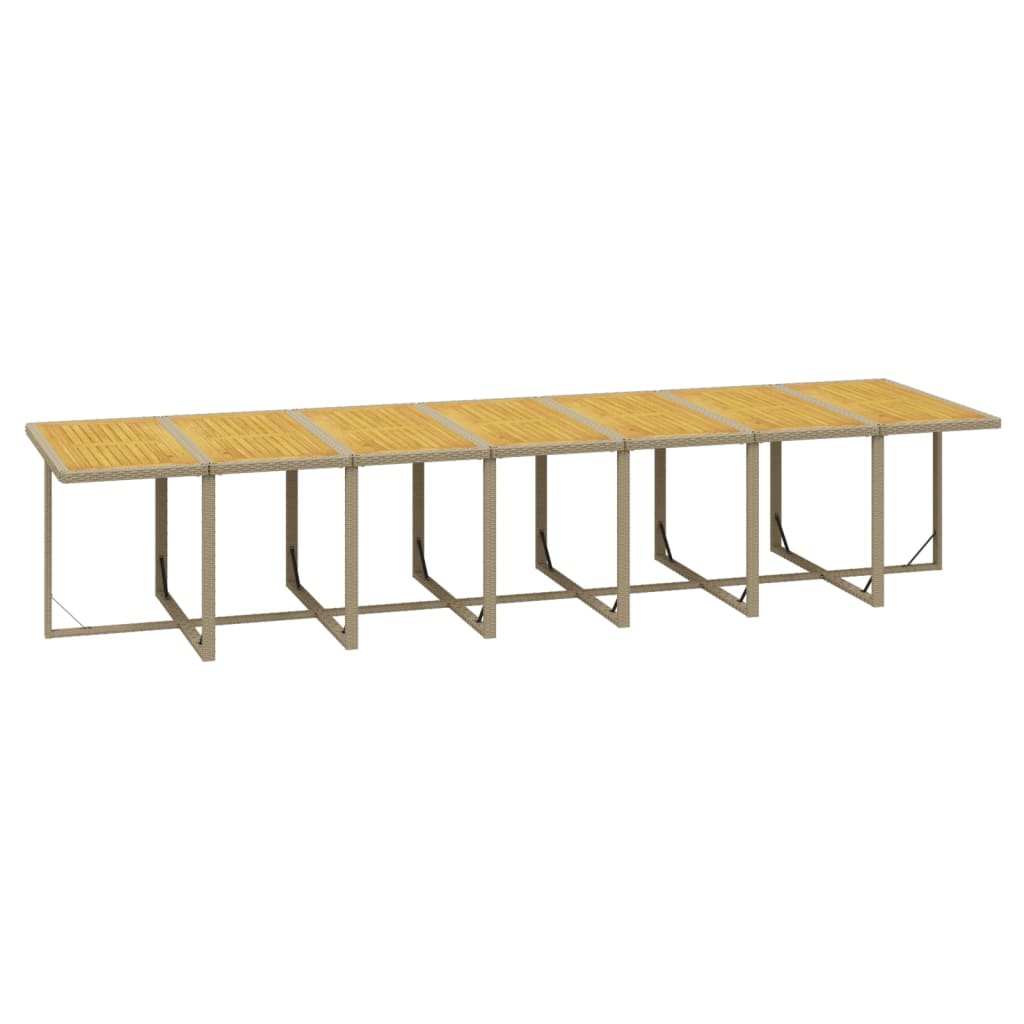 19-Delige Tuinset Met Kussens Poly Rattan Beige