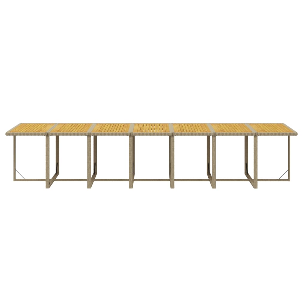 19-Delige Tuinset Met Kussens Poly Rattan Beige
