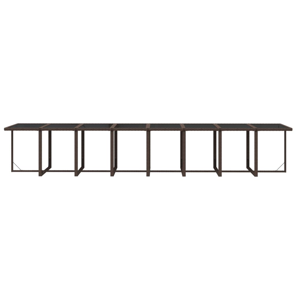 17-Delige Tuinset Met Kussens Poly Rattan Bruin
