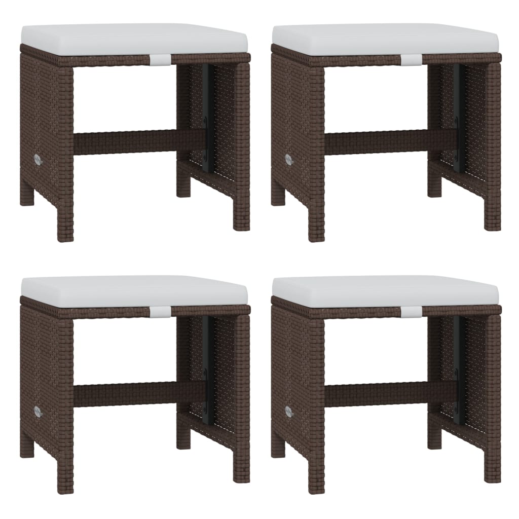 21-Delige Tuinset Met Kussens Poly Rattan Bruin