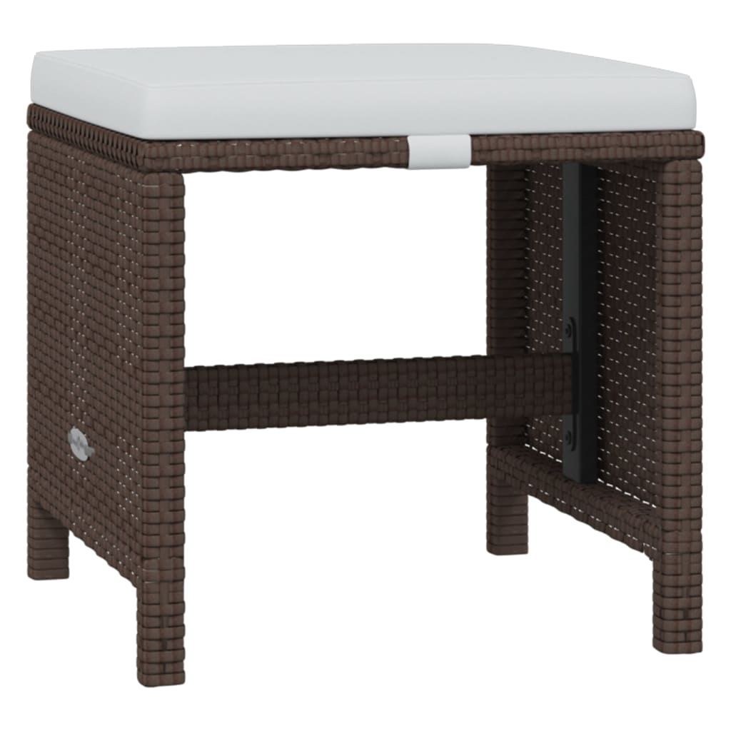21-Delige Tuinset Met Kussens Poly Rattan Bruin