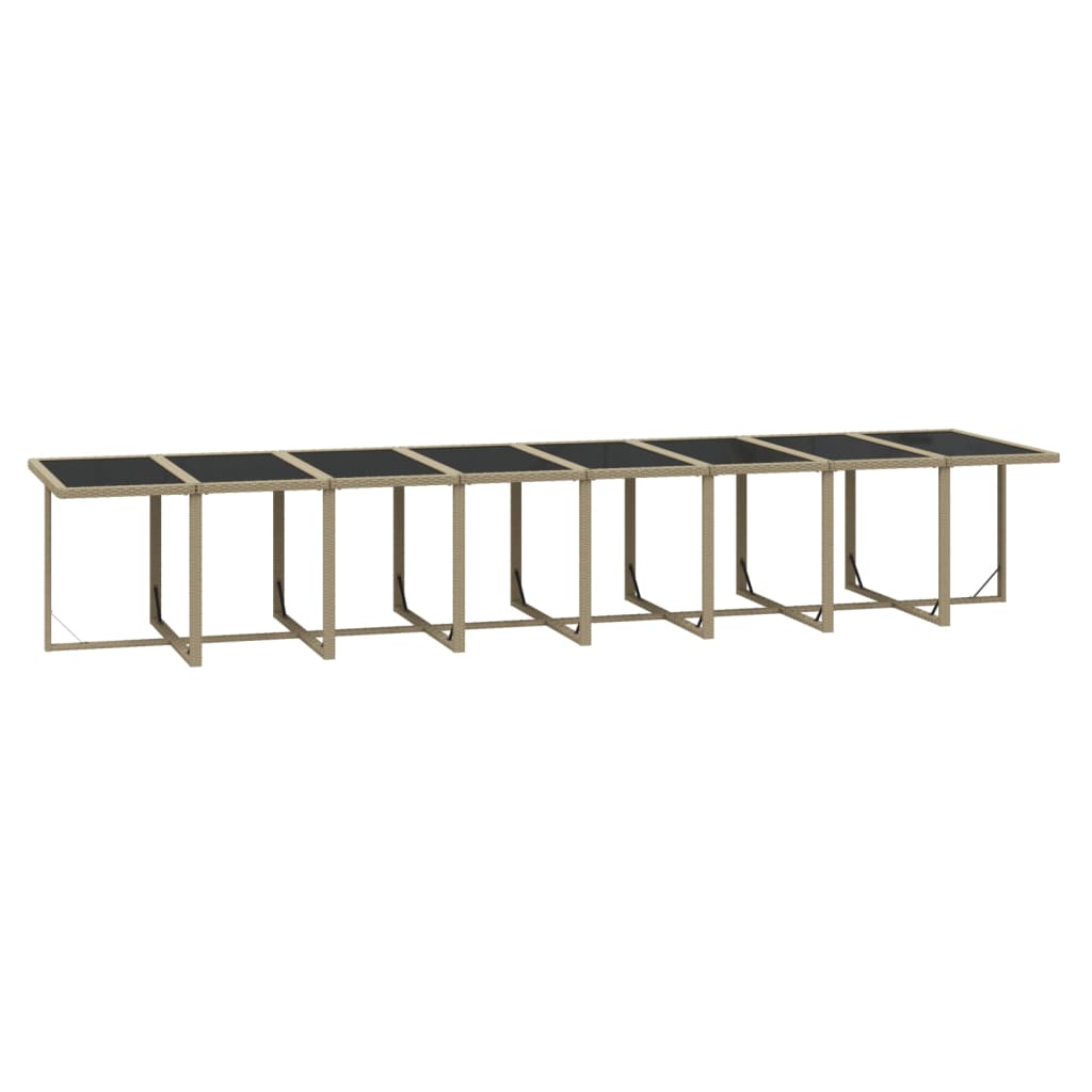 17-Delige Tuinset Met Kussens Poly Rattan Beige
