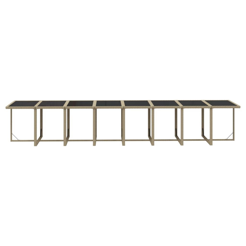 17-Delige Tuinset Met Kussens Poly Rattan Beige