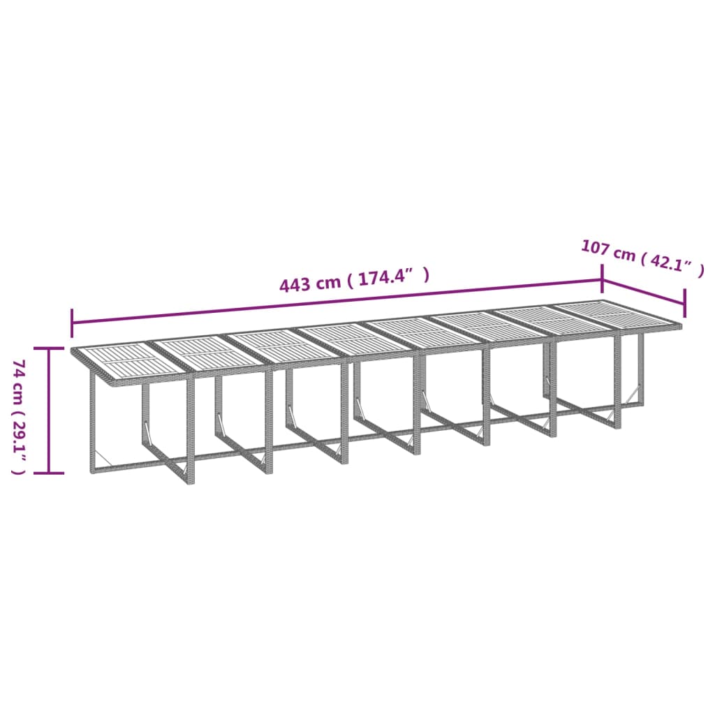 17-Delige Tuinset Met Kussens Poly Rattan Beige