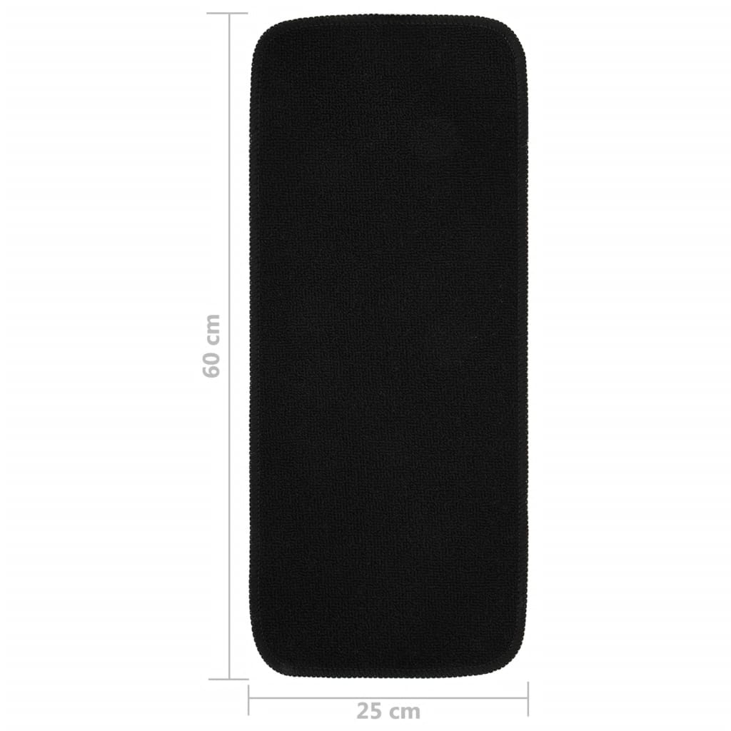 Trapmatten 15 St Anti-Slip Rechthoekig 60X25 Cm Zwart
